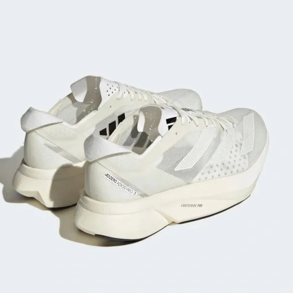 adidas Adizero Adios Pro 3 Triple White - Picture 3 of 11